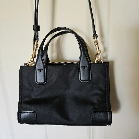 TORY BURCH ELLA BLACK MINI NYLON CROSSBODY BAG - Picture 3 of 5